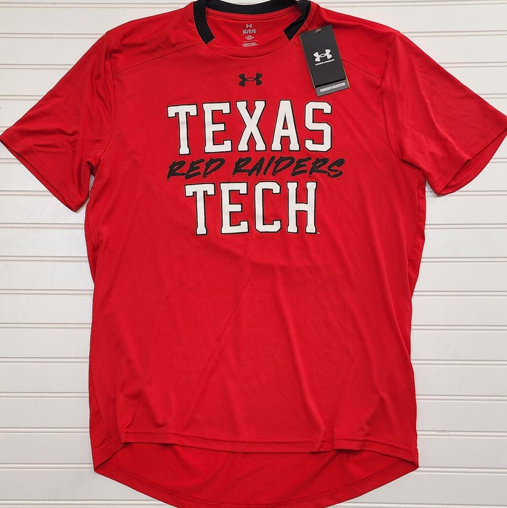NWT Under Armour Men's Texas Tech Red Raiders T-Shirt Size L Red